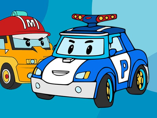 Robocar Poli Coloring Book